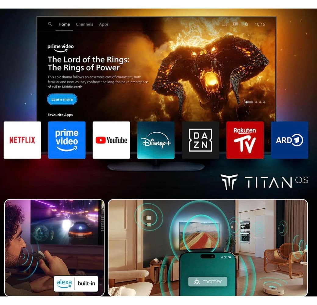 Black Philips 65PUS9000/12 - TV 65" QLED 4K.5