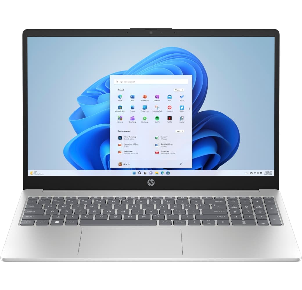 Silber HP 15-fc1054ngx Laptop – AMD Ryzen™ 5 7520U – 8 GB – 256 GB SSD – AMD Radeon Grafik – Deutsch (QWERTZ).1