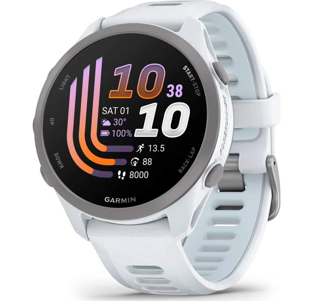 Weiß Garmin Forerunner 170 Smartwatch, Gehäuse aus faserverstärktem Polymer, 42,6 mm.1