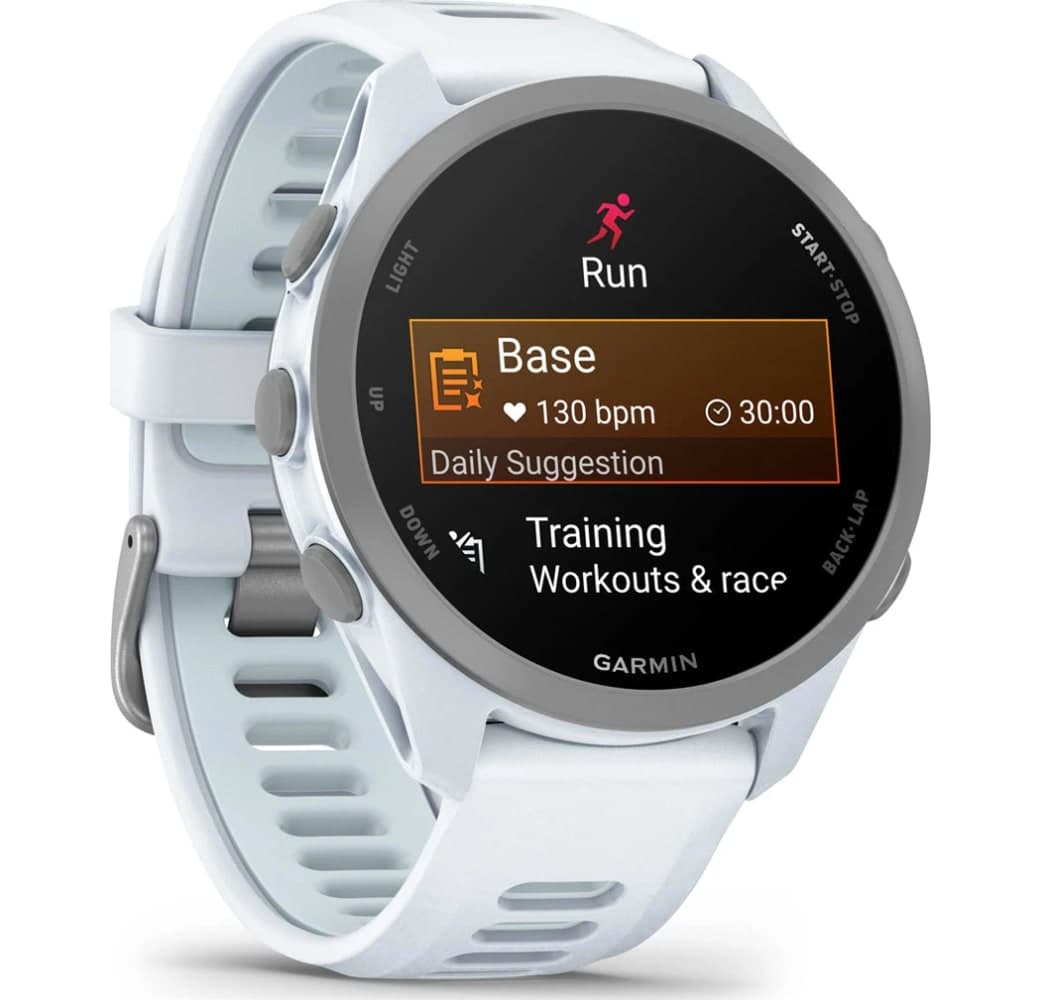 Weiß Garmin Forerunner 170 Smartwatch, Gehäuse aus faserverstärktem Polymer, 42,6 mm.2