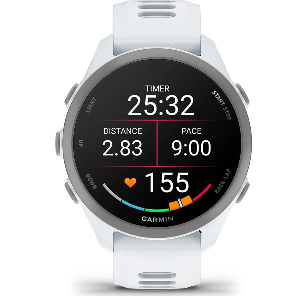 Weiß Garmin Forerunner 170 Smartwatch, Gehäuse aus faserverstärktem Polymer, 42,6 mm.4