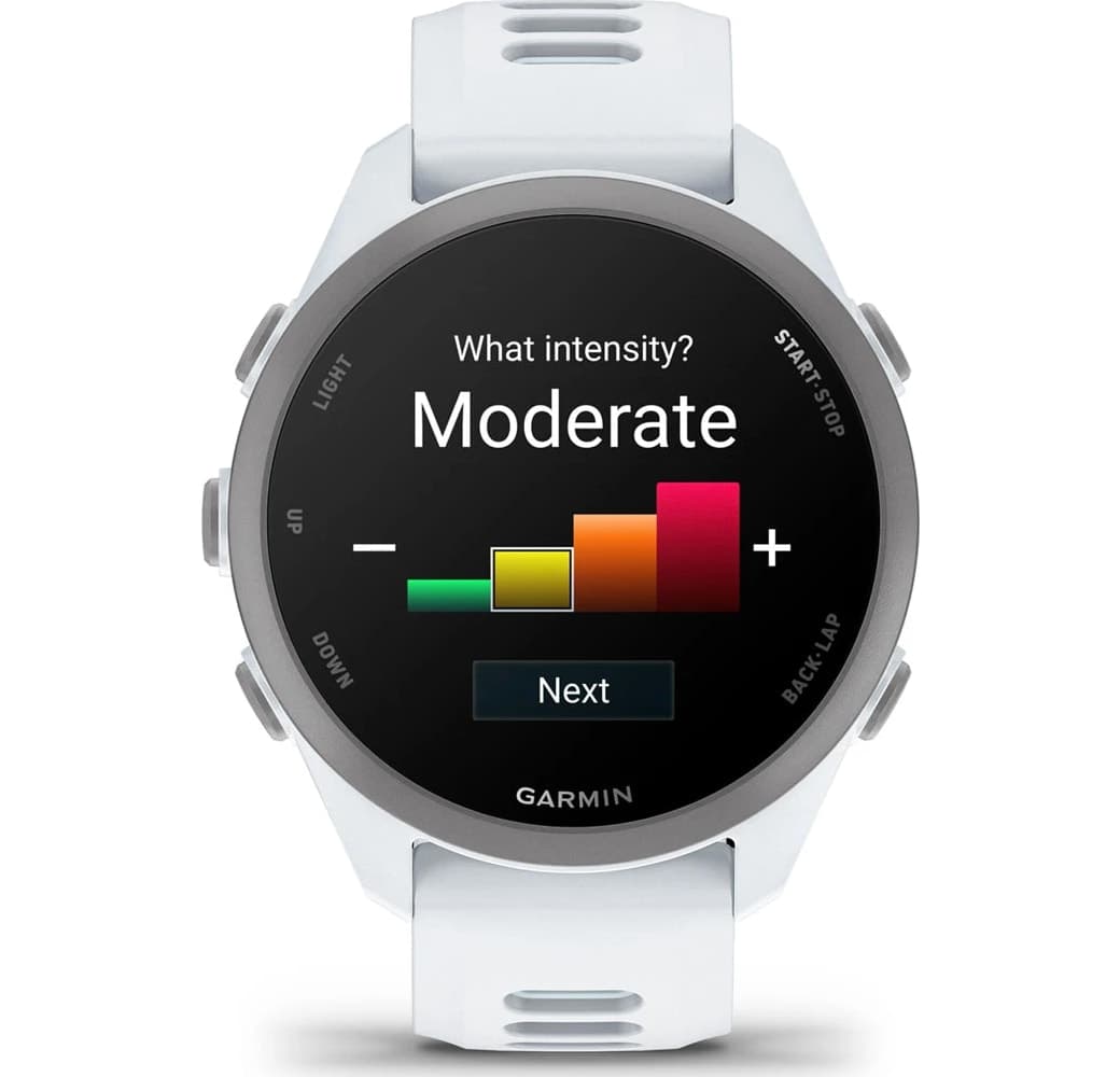 Weiß Garmin Forerunner 170 Smartwatch, Gehäuse aus faserverstärktem Polymer, 42,6 mm.5