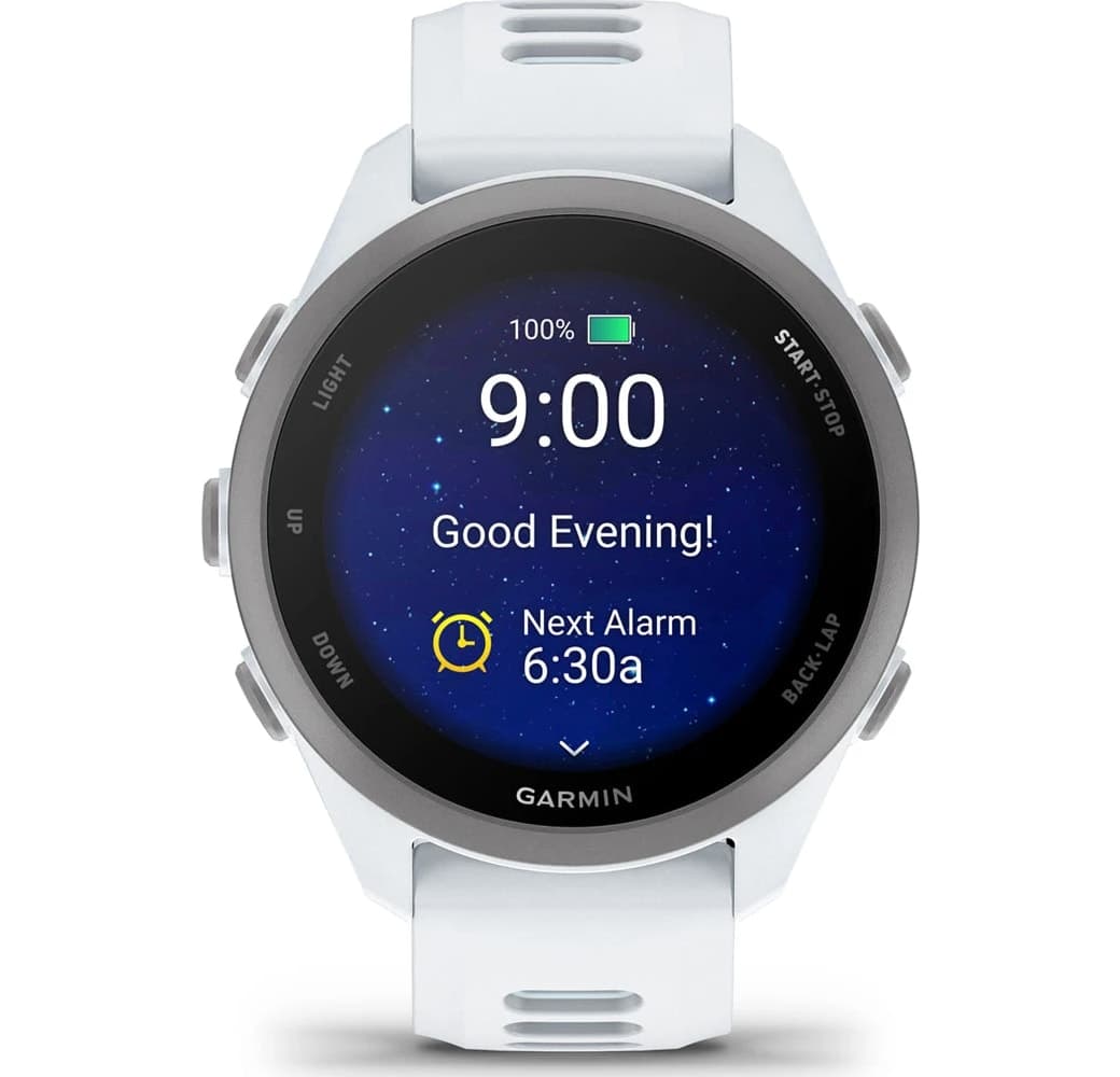 Weiß Garmin Forerunner 170 Smartwatch, Gehäuse aus faserverstärktem Polymer, 42,6 mm.6