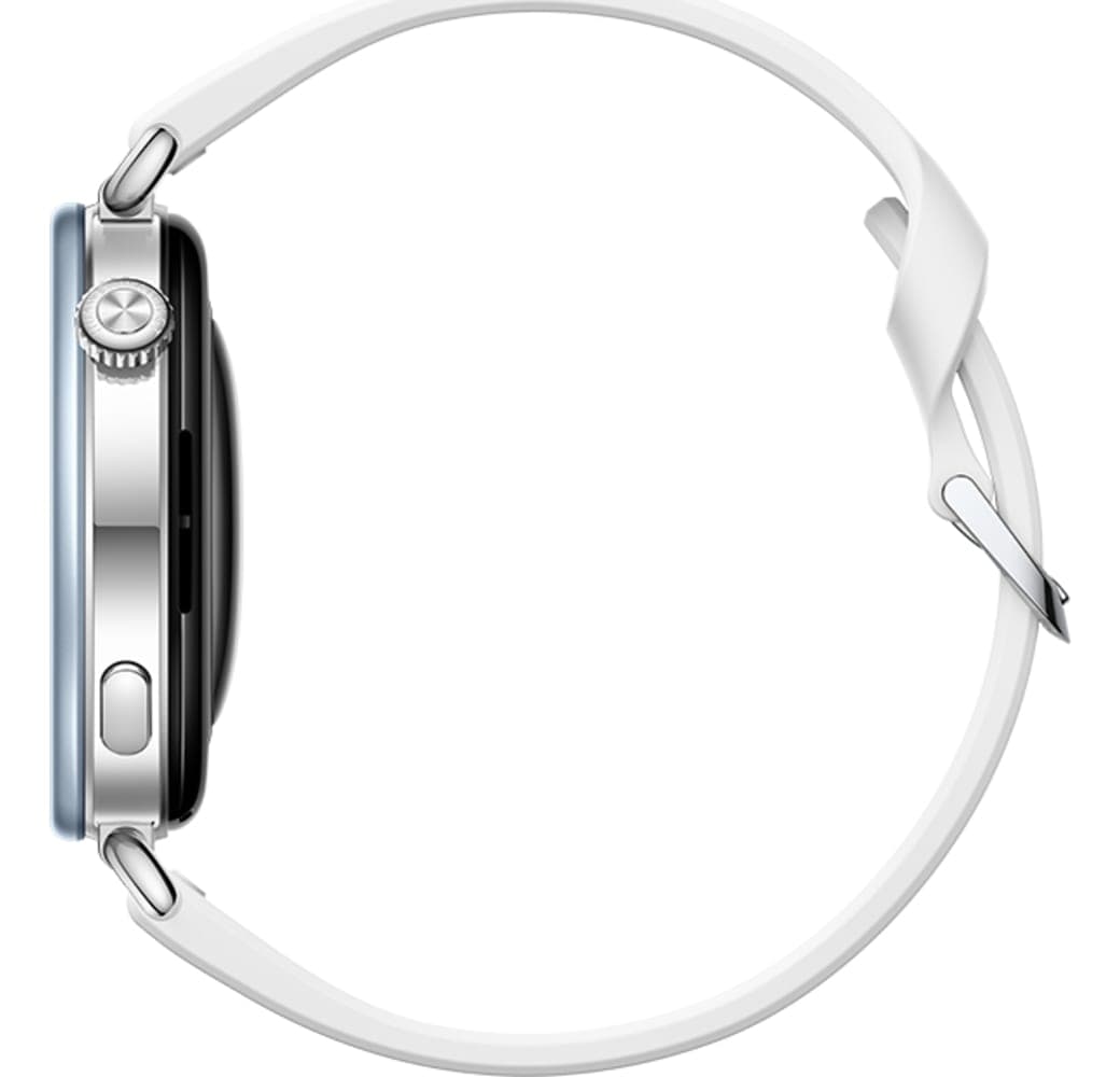 Blau Huawei WATCH GT 7 Smartwatch, Edelstahl-Frontgehäuse, schwarze Kunststoffrückseite, 41 mm.5