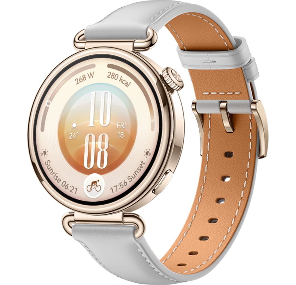 Grau Huawei WATCH GT 7 Smartwatch, Edelstahl-Frontgehäuse, schwarze Kunststoffrückseite, 41 mm.1