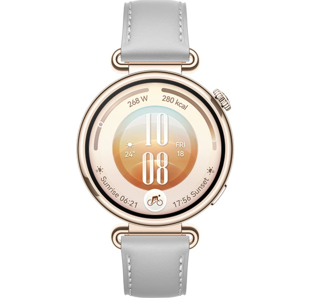 Grau Huawei WATCH GT 7 Smartwatch, Edelstahl-Frontgehäuse, schwarze Kunststoffrückseite, 41 mm.2