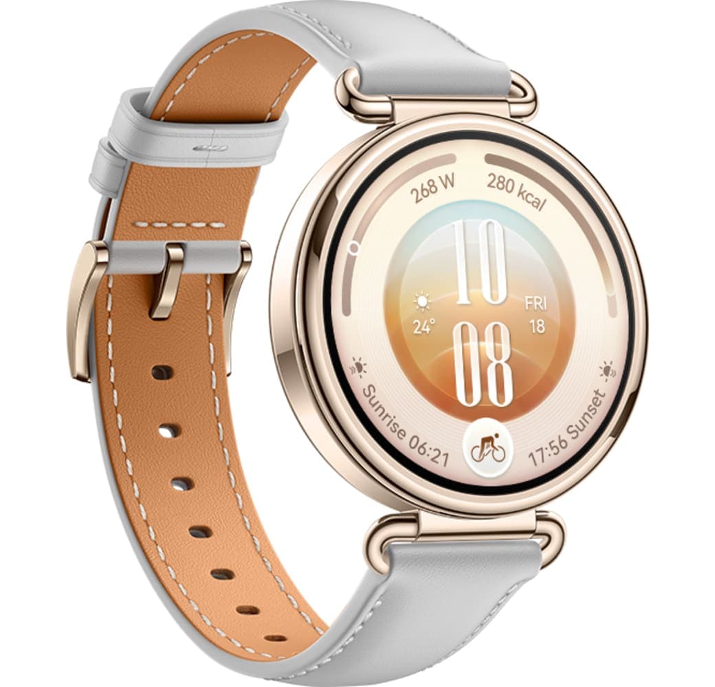 Grau Huawei WATCH GT 7 Smartwatch, Edelstahl-Frontgehäuse, schwarze Kunststoffrückseite, 41 mm.3