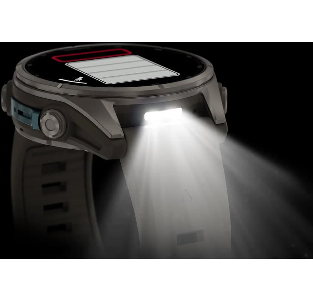 Kieselgrau Garmin Fenix 9 Smartwatch, Gehäuse aus faserverstärktem Polymer mit Titanlünette, 43 mm.8