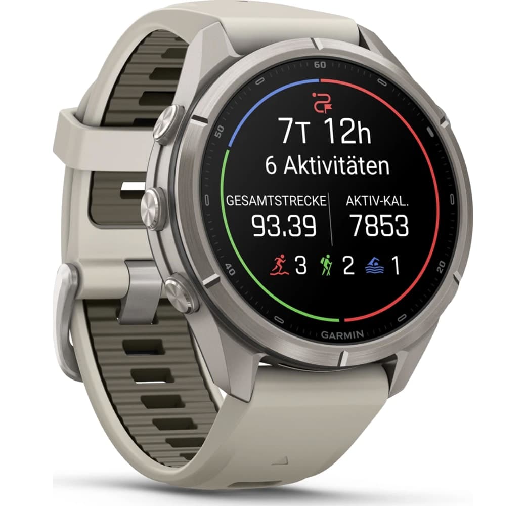Grauer/Sandstein Garmin Fenix 9 Pro Smartwatch, Titangehäuse, 43 mm.3