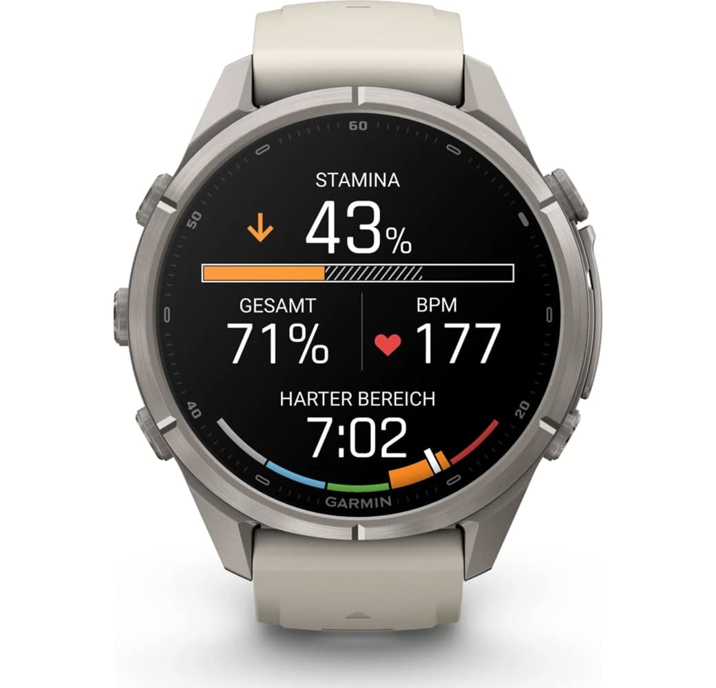 Grauer/Sandstein Garmin Fenix 9 Pro Smartwatch, Titangehäuse, 43 mm.4
