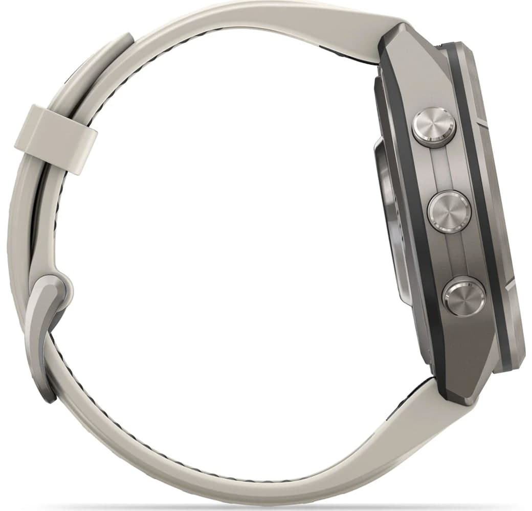 Grauer/Sandstein Garmin Fenix 9 Pro Smartwatch, Titangehäuse, 43 mm.5