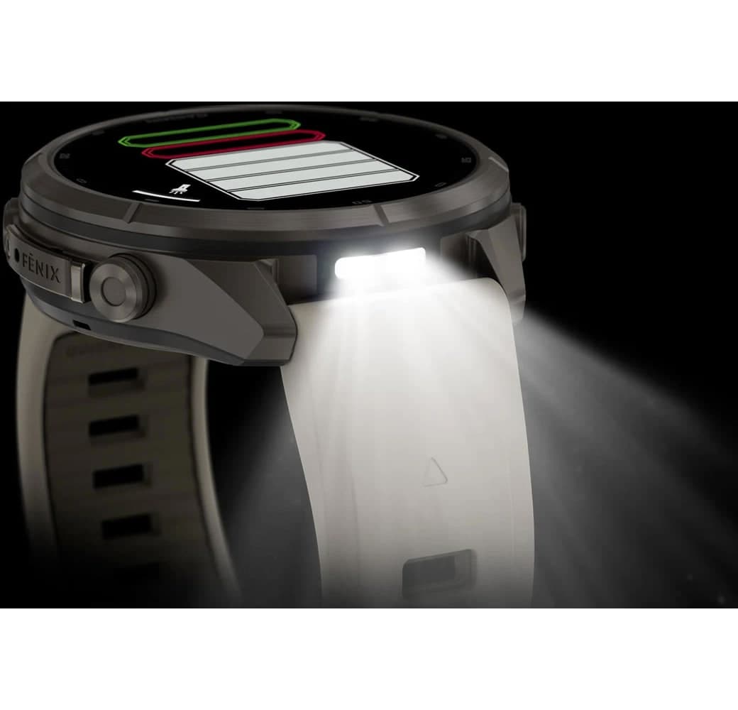 Grauer/Sandstein Garmin Fenix 9 Pro Smartwatch, Titangehäuse, 43 mm.8