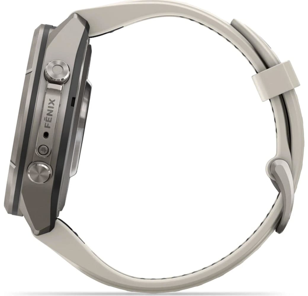 Grauer/Sandstein Garmin Fenix 9 Pro Smartwatch, Titangehäuse, 43 mm.11