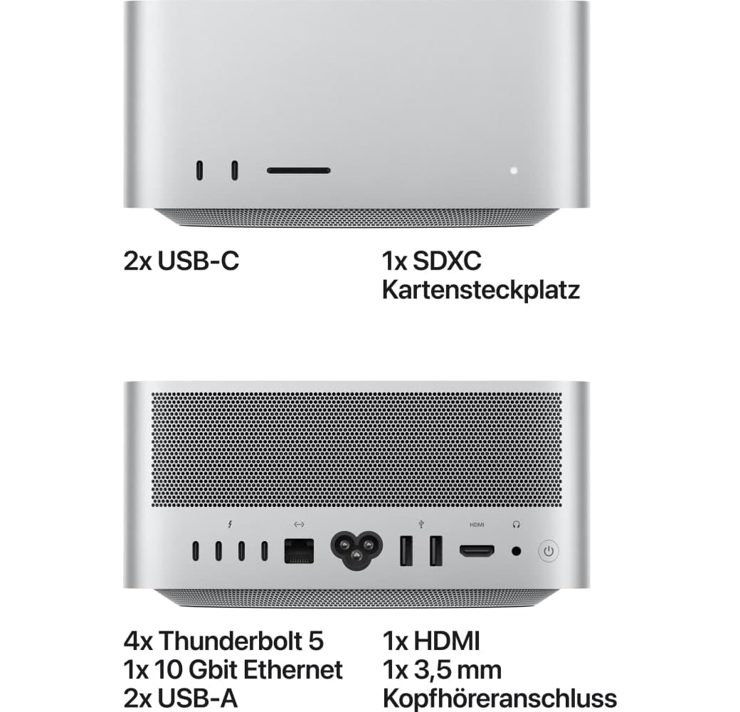 Silber Apple Mac Studio Desktop – M5 Max 18-Kern – 36 GB RAM – 512 GB SSD – Integrierte 32-Kern-GPU.4