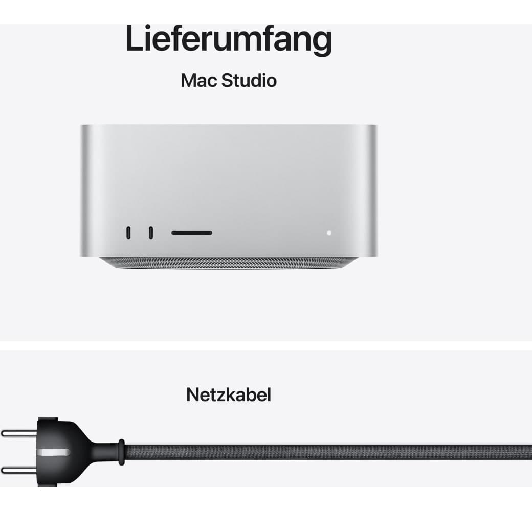 Silber Apple Mac Studio Desktop – M5 Max 18-Kern – 36 GB RAM – 512 GB SSD – Integrierte 32-Kern-GPU.5