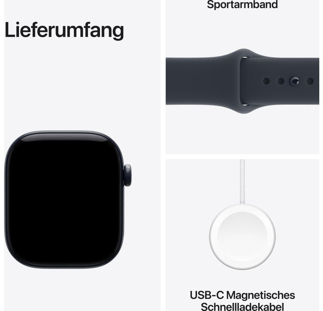 Marineblau Apple Series 12 GPS + Cellular, Keramikgehäuse, Sportarmband M/L, 46 mm.3