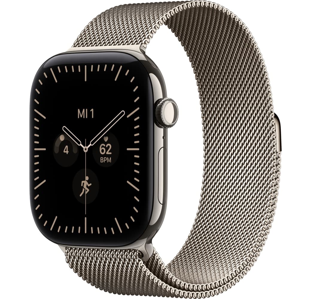 Natürlich Apple Series 12 GPS + Cellular, Titangehäuse, Milanaise-Armband S/M, 46 mm.1