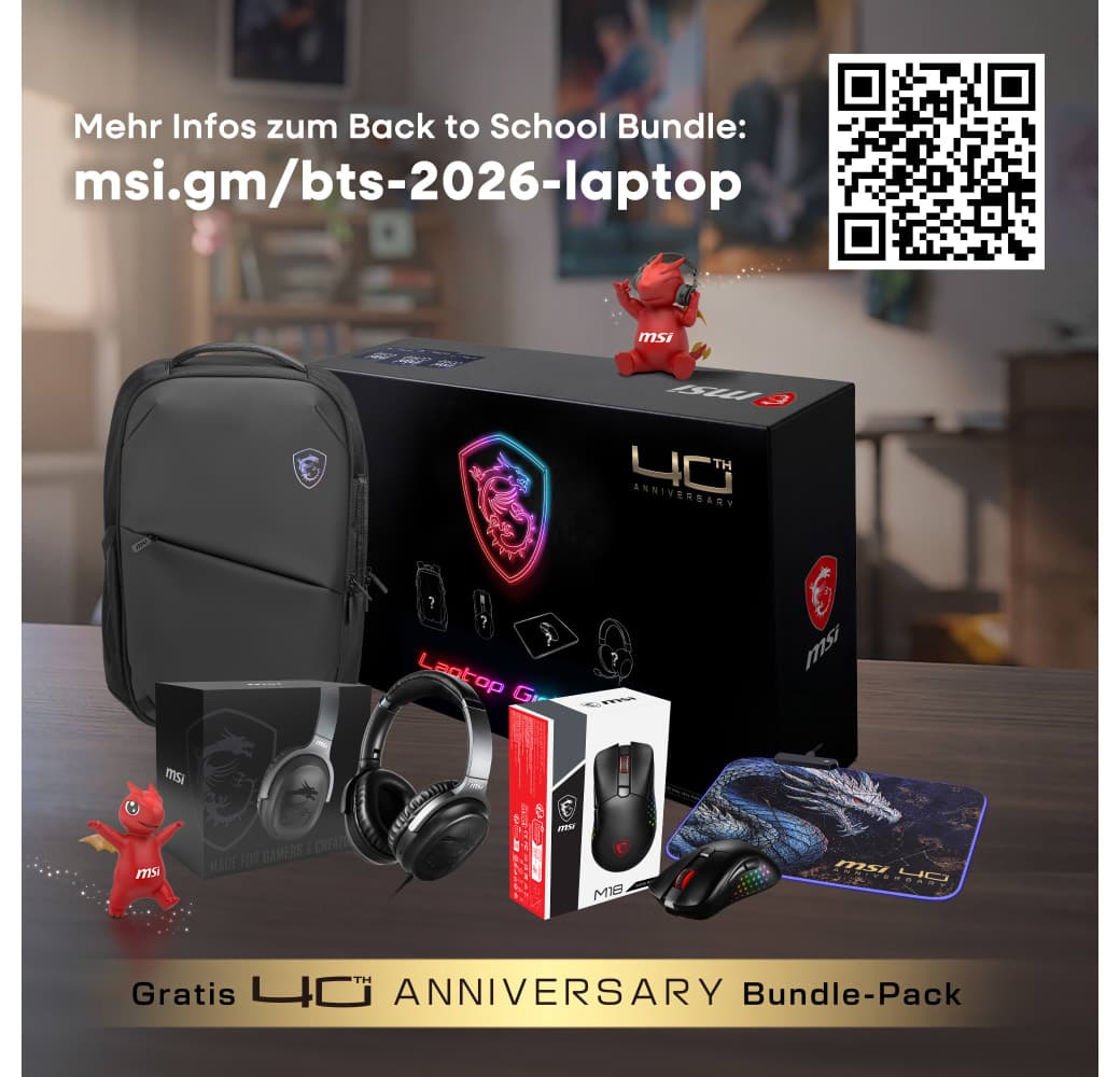 Schwarz MSI Cyborg 17 B2RWFKG-056 Gaming-Laptop - Intel® Core™ 7-240H - 16 GB - 512 GB SSD - NVIDIA® GeForce® RTX™ 5060 - Deutsch (QWERTZ).13