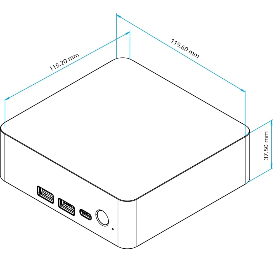 Schwarz MSI Cubi NUC AI+ 3MG-007DE Mini-PC – Intel® Core™ Ultra 7-3550 – 16 GB – 1 TB SSD – Intel® Grafik.12