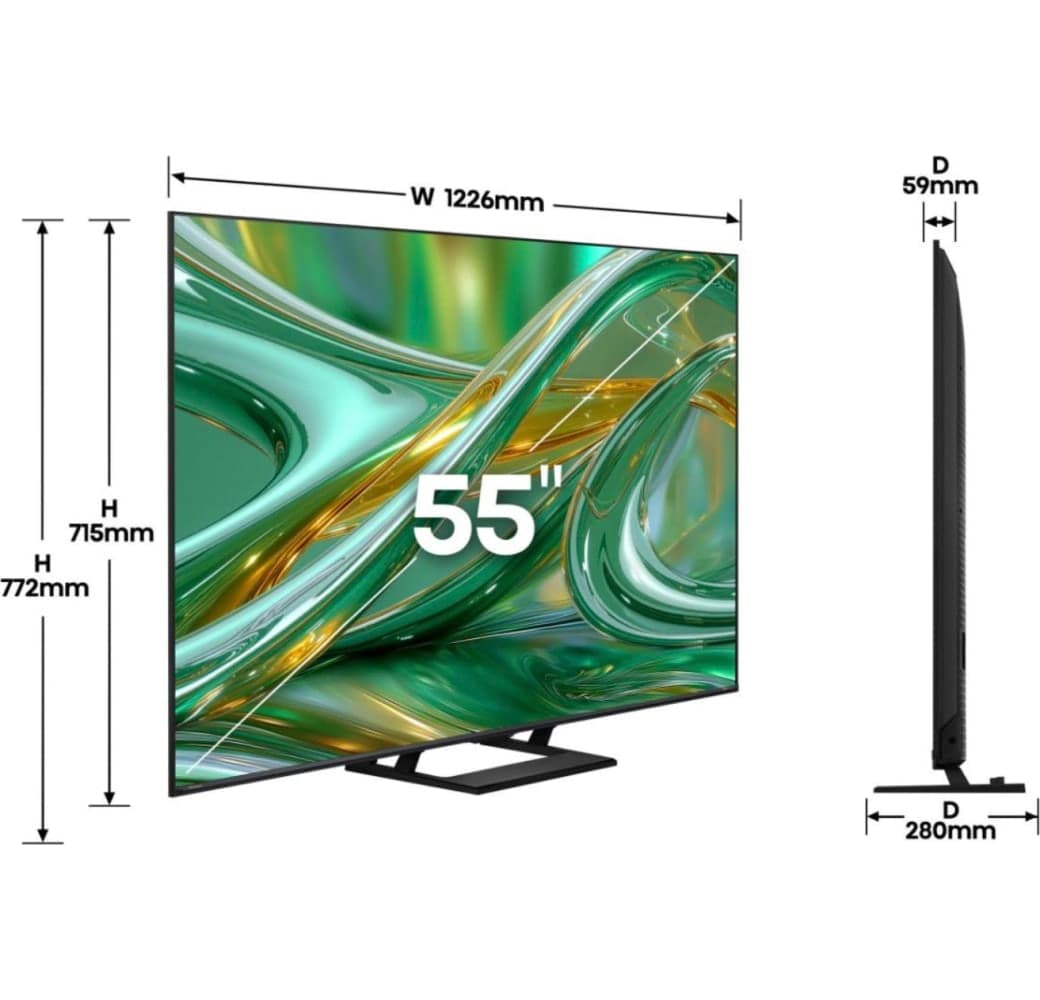 Schwarz Hisense 55E8S - TV 55" Mini LED 4K.2