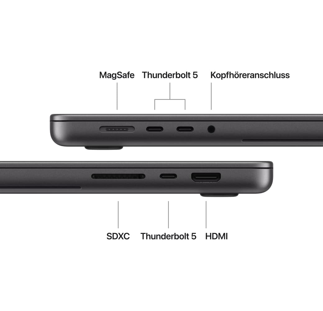 Space Black Apple MacBook Pro 16" PROLED Laptop - M5 Pro 18-Core - 48 GB - 1 TB SSD - 20-Core-CPU - Deutsch (QWERTZ).5